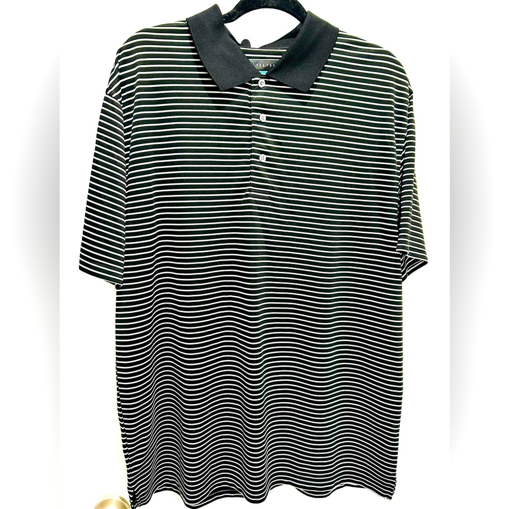 PGA tour striped short sleeve golf shirt size XL